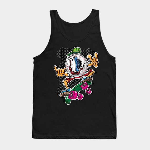 Eyeball Skater Dude Tank Top by eShirtLabs